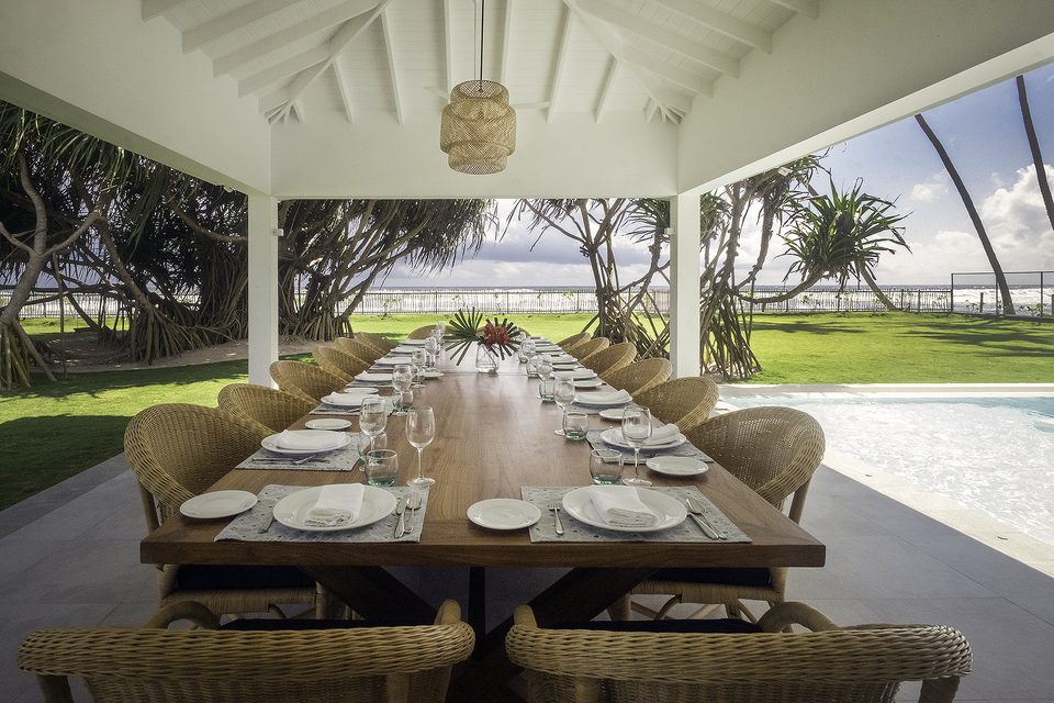 The 16-seat dining pavilion
