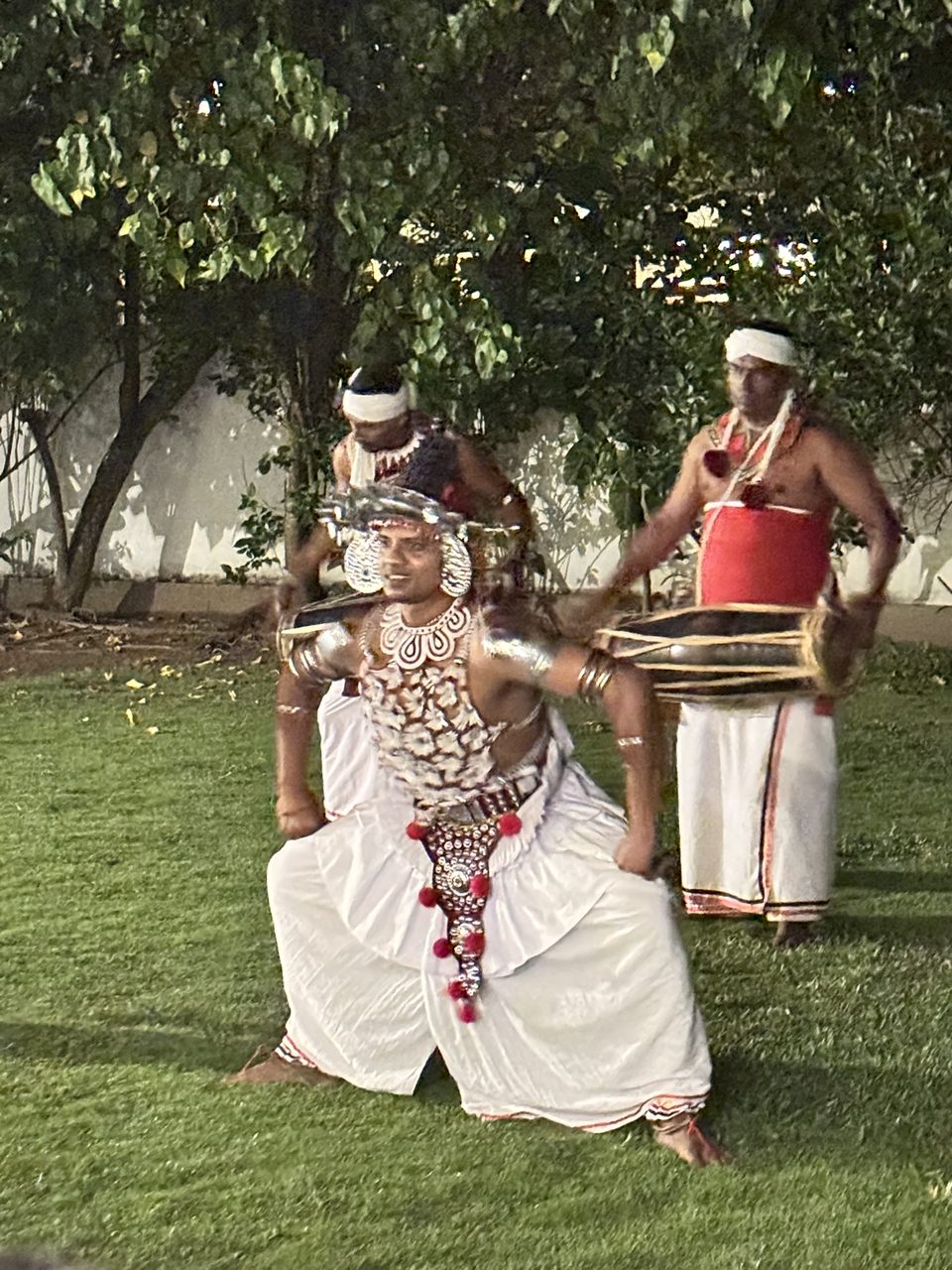 Kandyan dancers performing at the villa