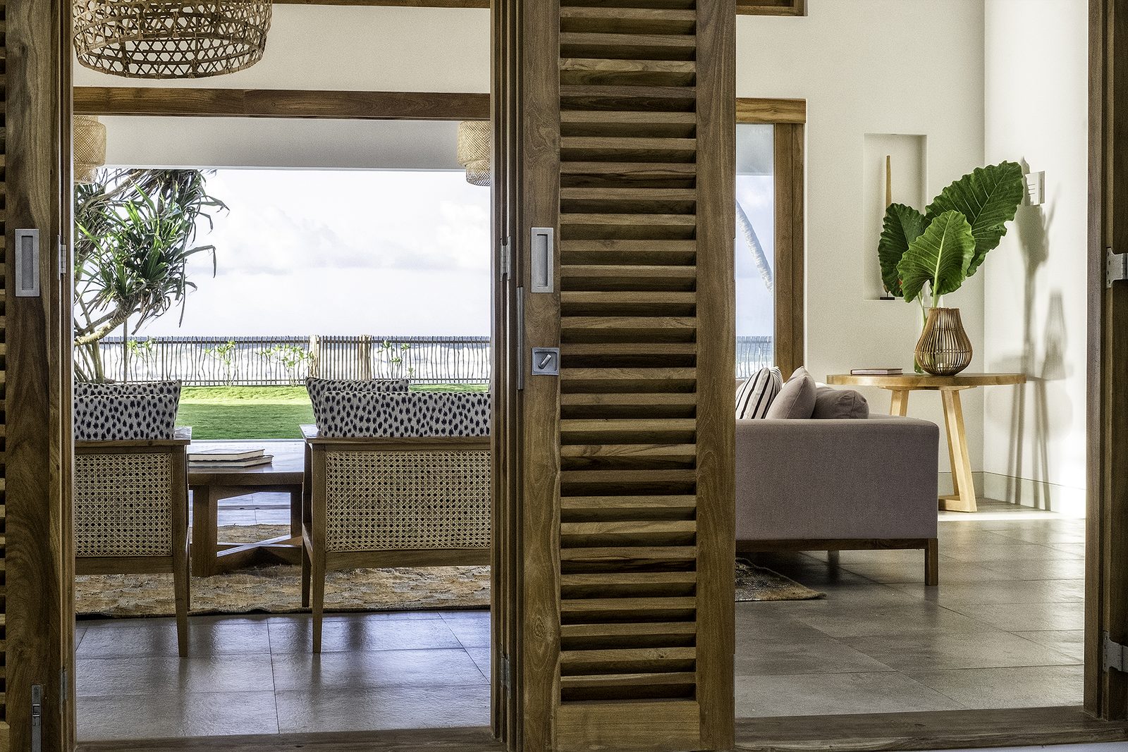 Lounge seating in the living pavilion